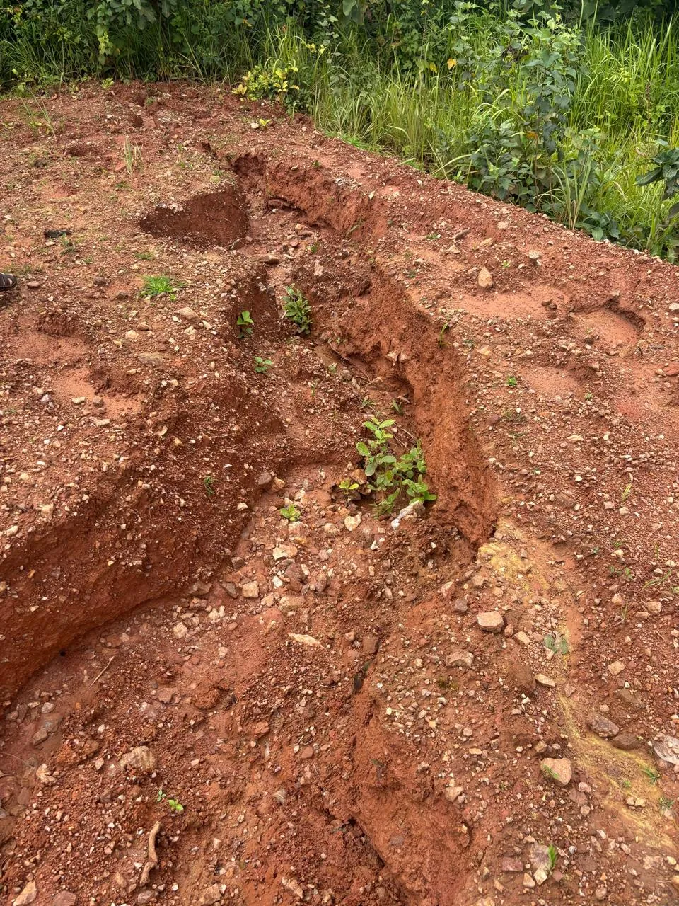 Erosion point analysis during site survey
